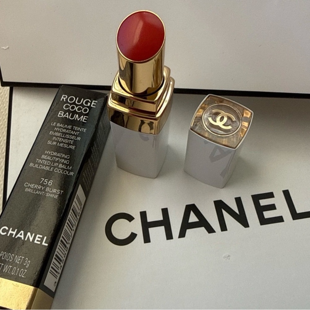 Chanel Rouge Coco Baume in 756 Cherry Burst Hydrating tinted lip balm